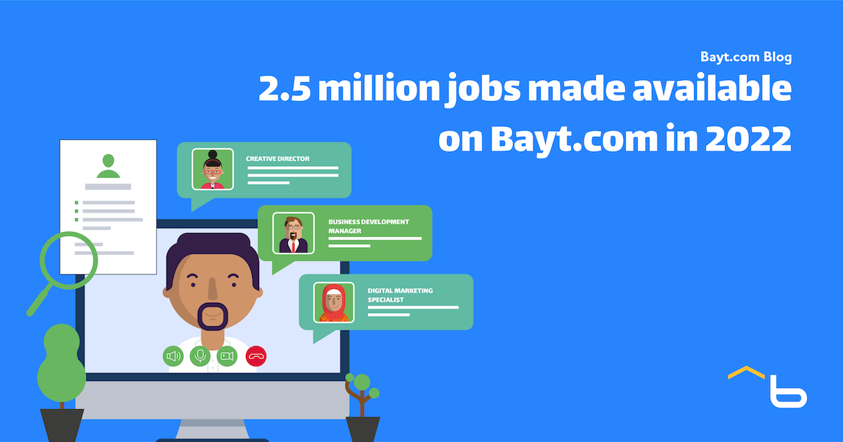 2.5 million jobs made available on Bayt.com in 2022