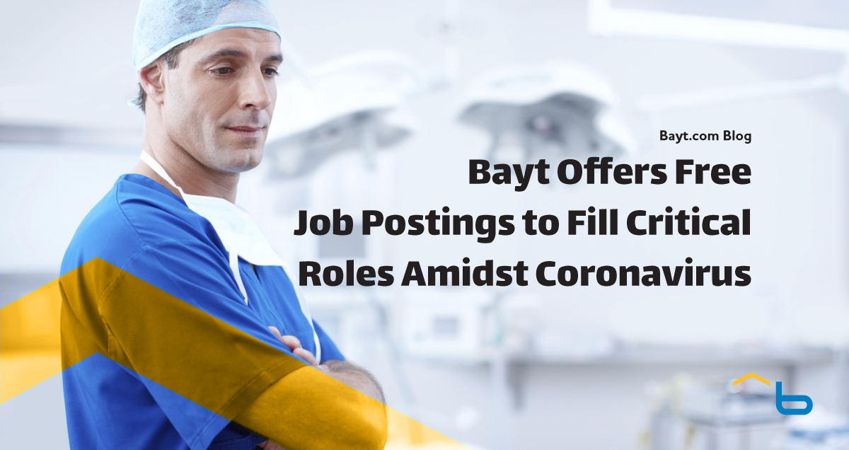Bayt Offers Free Job Postings to Fill Critical Roles Amidst Coronavirus