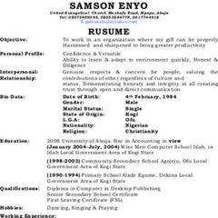 SAMSON ENYO, Computer Operator