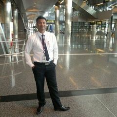 Bed Gyawali, Qatar airport 
