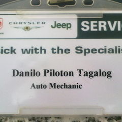 Danilo Tagalog, Automotive Mechanic, Automotive Technician